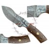 Luck of the Irish Leaf Damascus Knife Functional Handmade